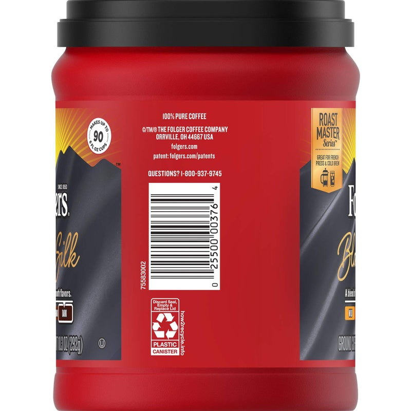 Folgers Black Silk Dark Roast Ground Coffee, 10.3 Ounces - Image 3